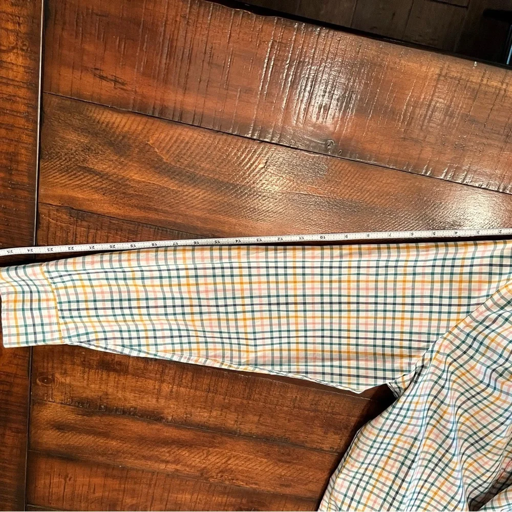 J. Crew Orange and Blue Casual Button Down Shirt